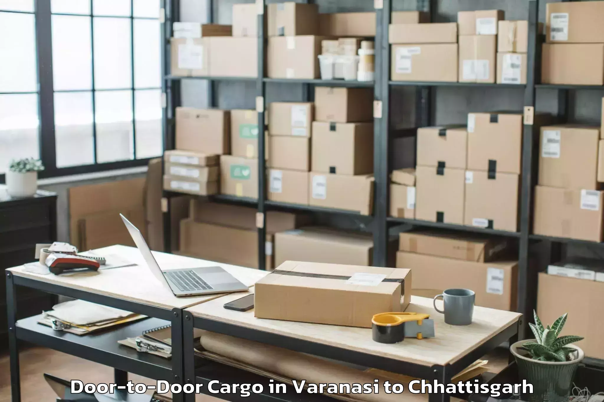 Affordable Varanasi to Gharghoda Door To Door Cargo